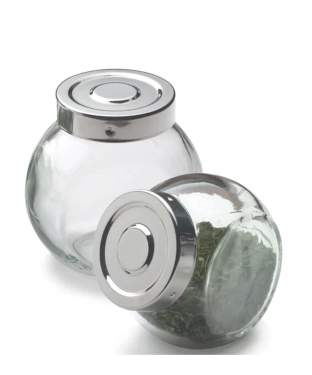 Glass Jars for Spices Set 1 Set with Lids and Labels Crystal Clear Glass