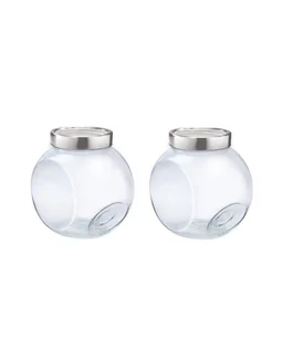 Glass Jars for Spices Set 1 Set with Lids and Labels Crystal Clear Glass