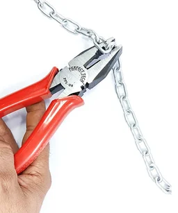 Afilaone COMBO OF 2 pcs 6 INCH COMBINATION PLIER (Black Phosphate finishing with red & blue sleeves)