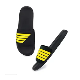 Men's Flipflop & Slipper FMF-02 ALL BLACK-WHITE-07 - UK9