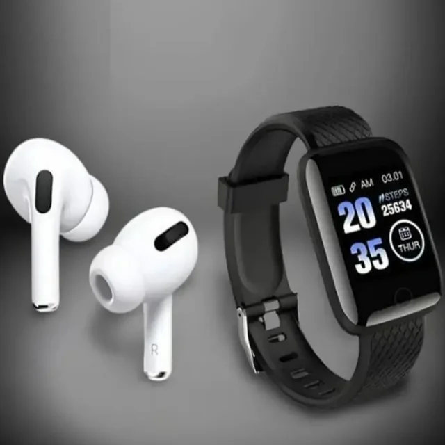 COMBO PACK OF SMART WATCH-ID-116 WITH GOOD SOUND i12 AIRPODS
