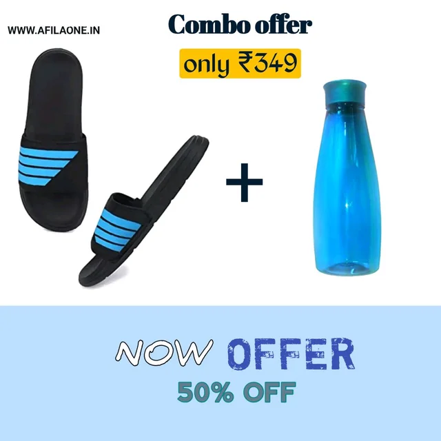 Combo Offer Formal Slipper And Water Bottle