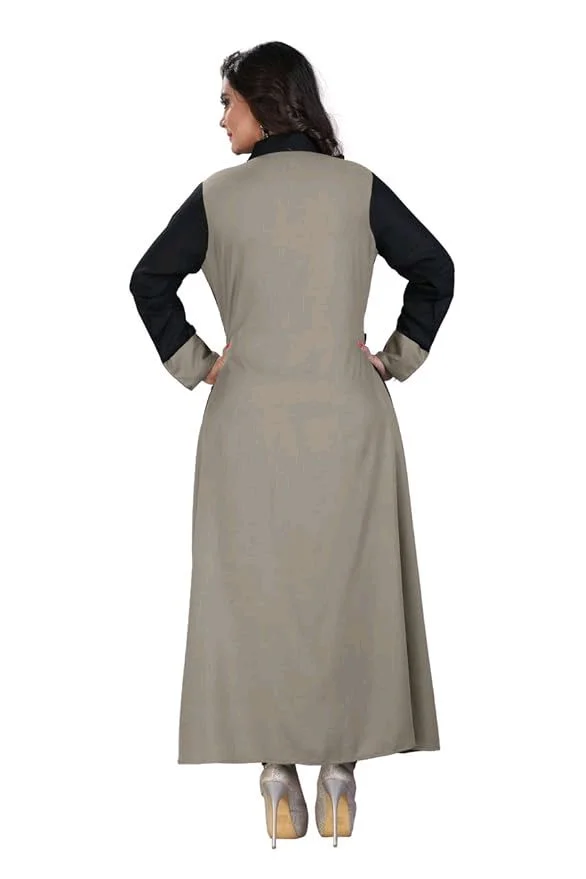 Madhuram Womens Rayon Regular A Line Kurti with Fully Stitched Plain Long Kurta(M-114)