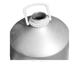 Aluminum Bottle With Cap and Inner Plug - 5 Ltrs