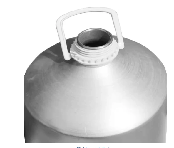 Aluminum Bottle With Cap and Inner Plug - 5 Ltrs