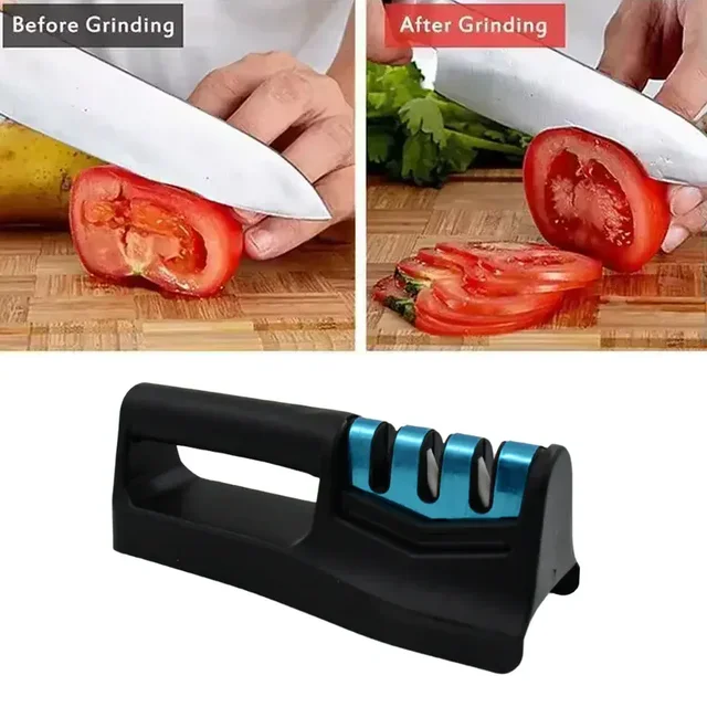 Kitchen Knife Sharpener – Handheld for Chefs & Serrated Knives (1 Pc) - EASY RETURN