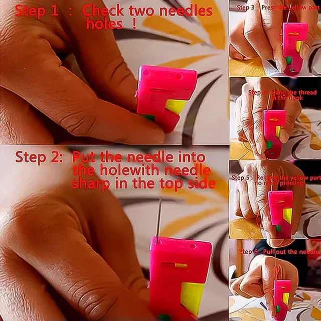 Automatic Needle Threading Device (Multicolour) – Pack of 4 - EASY RETURN