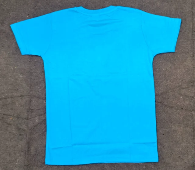 kids summer t shirt fot boyes - bright blue, 5-6