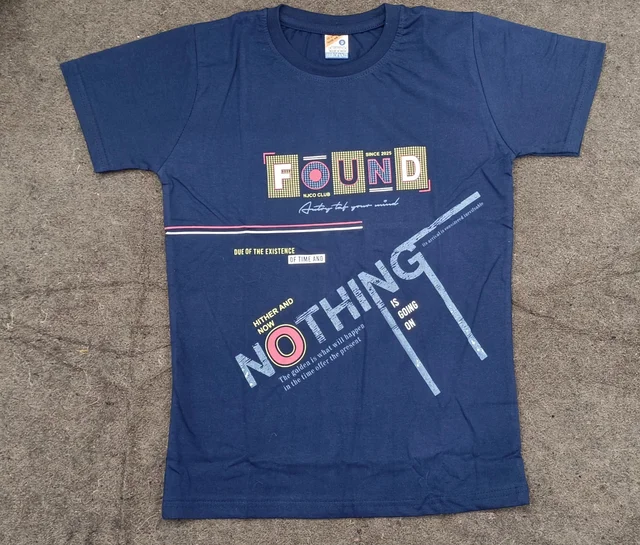 kids summer t shirt boyes - navy blue, 9-10
