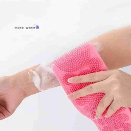 Silicone Body Back Scrubber Double Side Bathing Brush for Skin Deep Cleaning - EASY RETURN