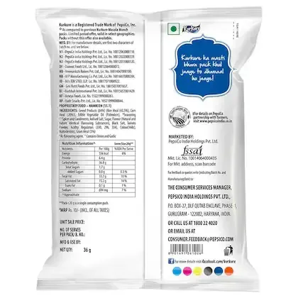 Kurkure Masala Munch 36 g - A perfect blend of taste & unmatched quality Packed in hygenically safe conditions