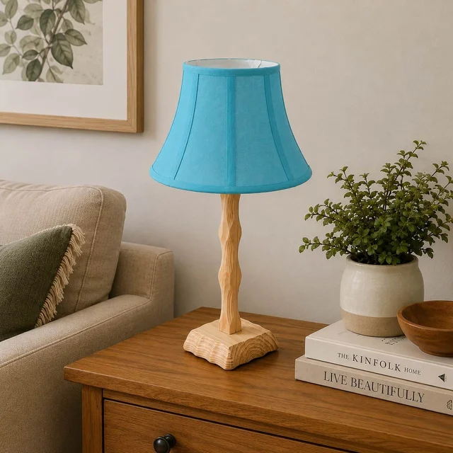 Wooden Table Lamp Tangent of Grace | Handcrafted Decorative Lamp for Modern Living Spaces