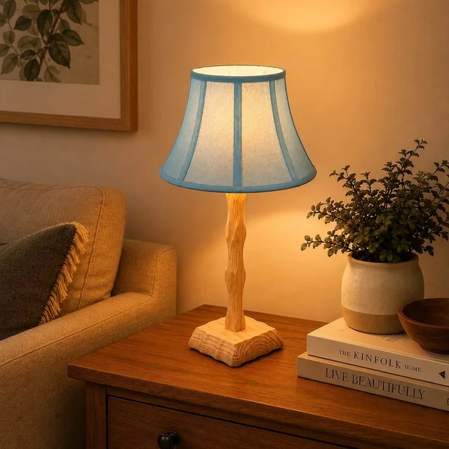  Wooden Table Lamp Tangent of Grace | Handcrafted Decorative Lamp for Modern Living Spaces
