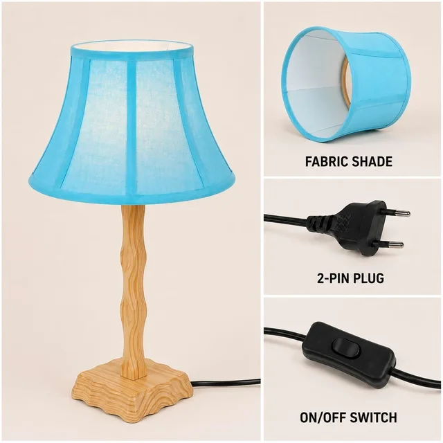 Wooden Table Lamp Tangent of Grace | Handcrafted Decorative Lamp for Modern Living Spaces