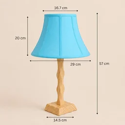 Wooden Table Lamp Tangent of Grace | Handcrafted Decorative Lamp for Modern Living Spaces