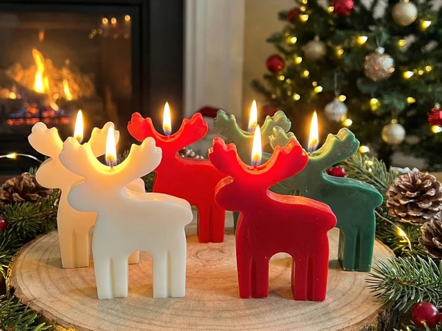 Reindeer Candle (Set Of 2)