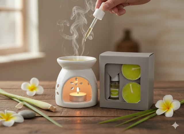 Oil Burner Gift Set - Lemongrass