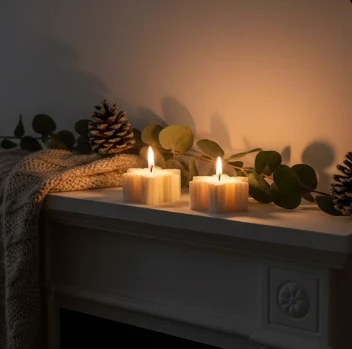 Snowflakes Candles (Set of 2) -