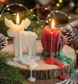 Reindeer & Hand Glove Candle (Set of 2 Candle)