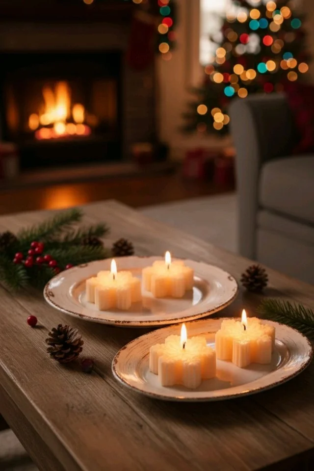 Snowflakes Candles (Set of 2) -