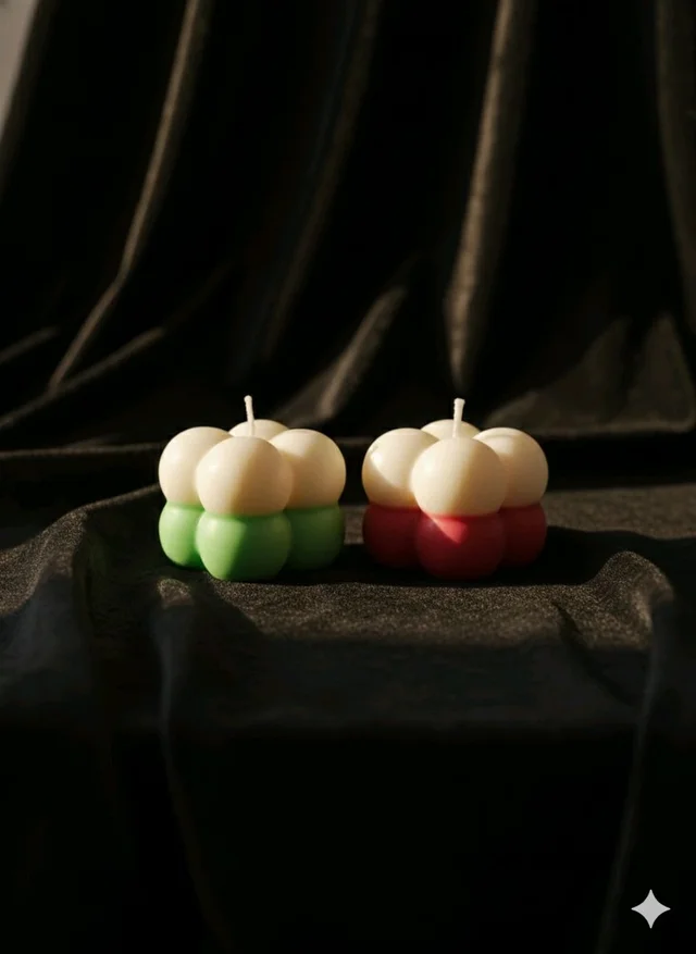 Christmas Bubble Candles (SET OF 3) -