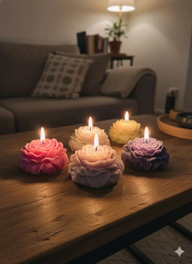 Peony Floral Blossom Candle - Ocean Breeze