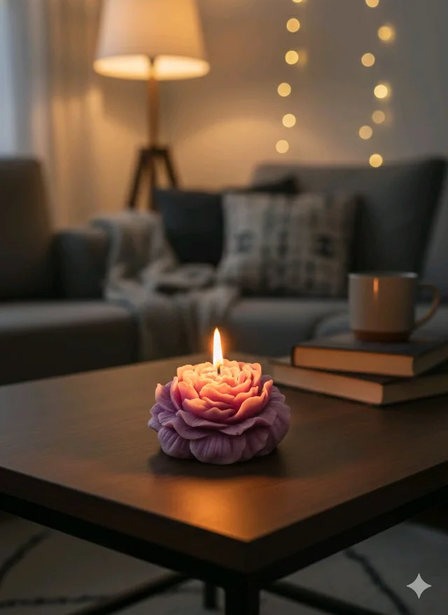 Peony Floral Blossom Candle - Parijat