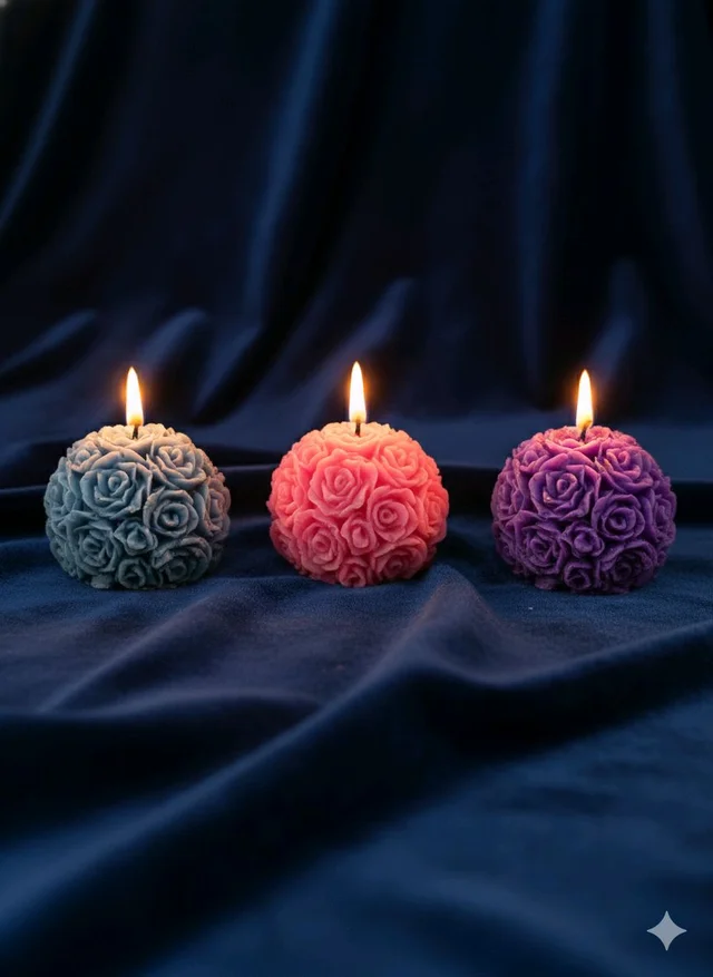 Rose Sphere Candle