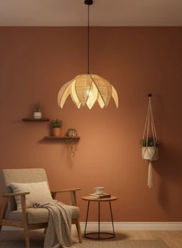 Petal Bloom Bamboo Pendant Light