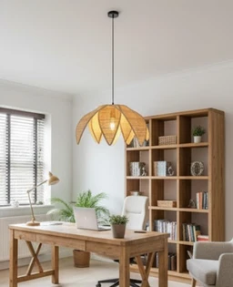 Petal Bloom Bamboo Pendant Light