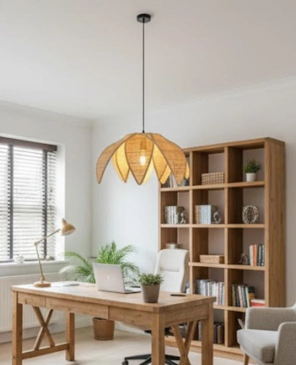 Petal Bloom Bamboo Pendant Light