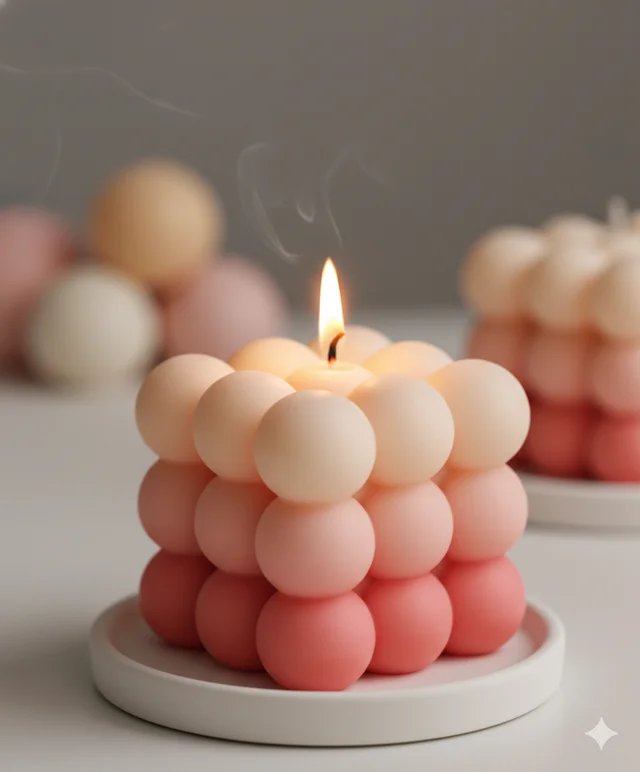 Bubble Cube Candle