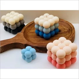 Bubble Cube Candle - Pink Gradient