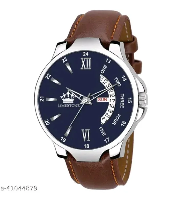 LIMESTONE Fancy Men Blue Faux/Leather Analogue Watch
