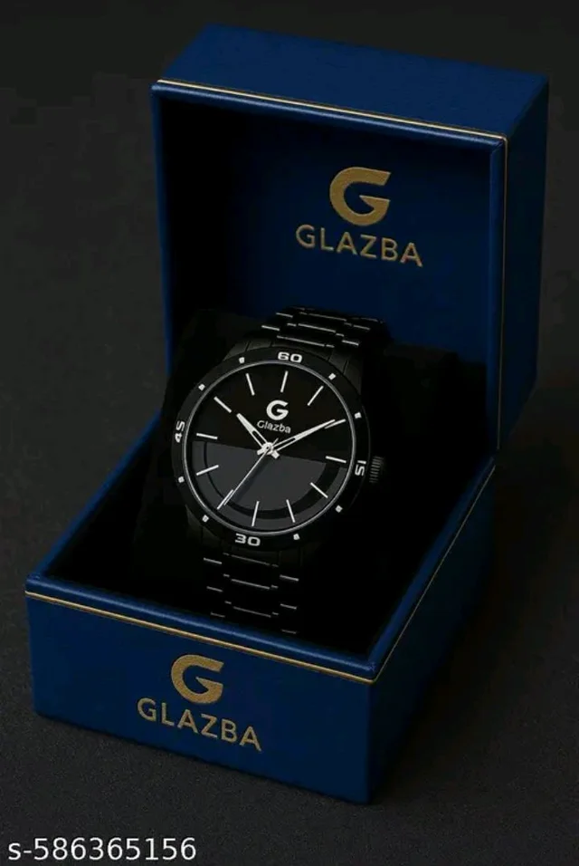 GLAZBA Treding Black Chain Watch Fir Mens 