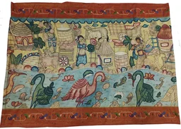 KALAMKARI HAND PAINTED PAITHANI STORY SAREE -KHPPSS006