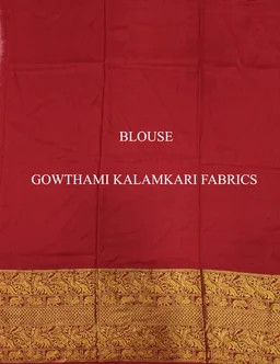 KALAMKARI HAND PAINTED FLORAL LEHENGA -KHPFL034 - UNSTITCHED