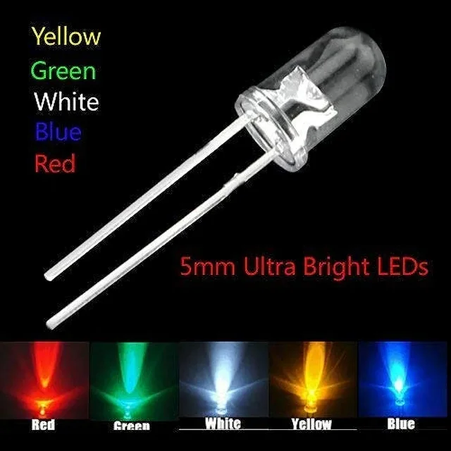GoBagee® 5MM Ultra Bright LED (Light Emitting Diode) White - Magenta / Fuchsia, 5MM