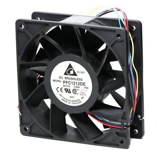 BRUSHLESS DC BRUSHLESS MODEL PFC1212DE 120x38mm Extreme Hi-Speed 4wire Fan 4.8A - 4Inch, Black