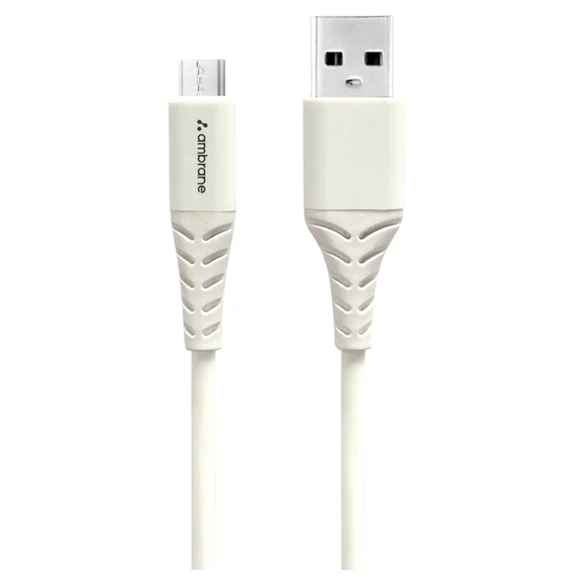Ambrane ACM-11 Micro USB Cable - White/Black