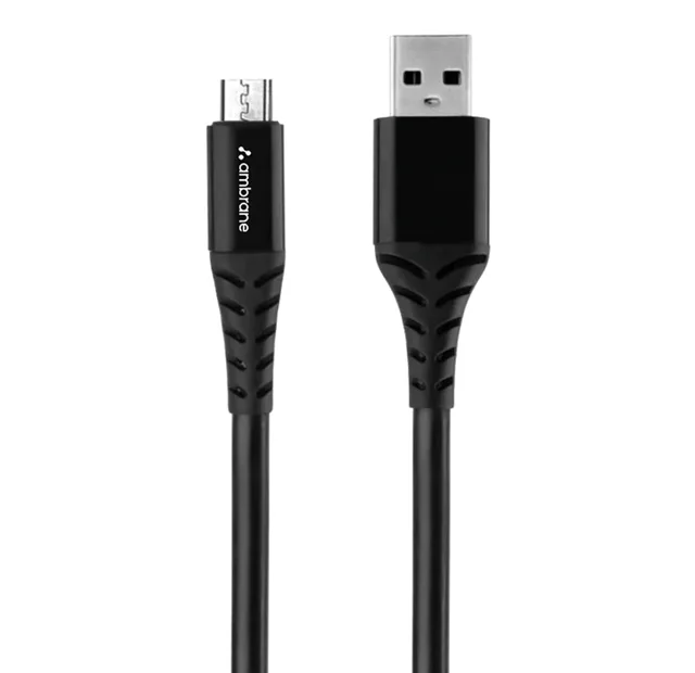 Ambrane ACM-11 Micro USB Cable - White/Black