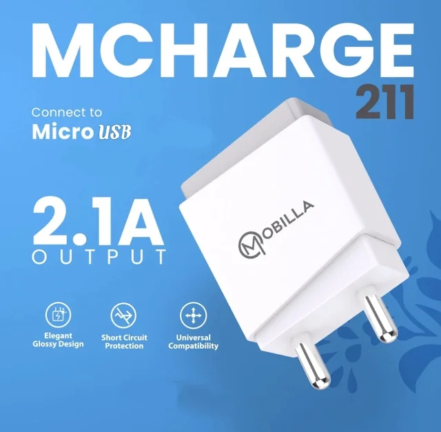 Mobilla MCHARGE 211M Micro USB Charger - White