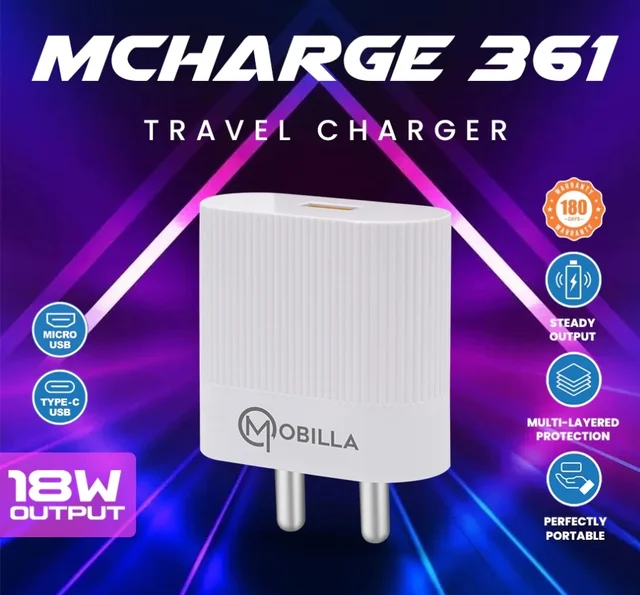 Mobilla MCHARGE 361C Type-C 18W Charger - .