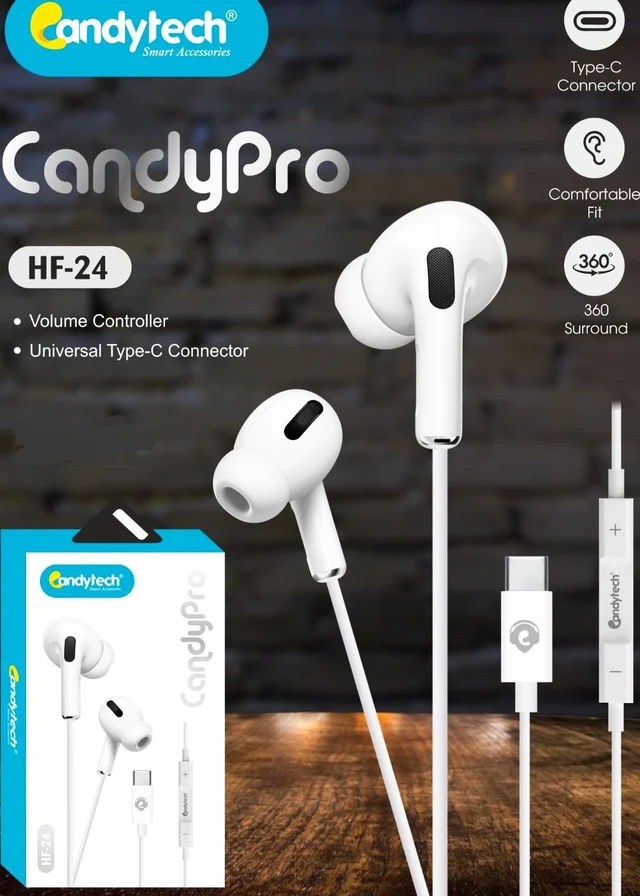 Candytech HF-24 CandyPro Type-C Earphone - White