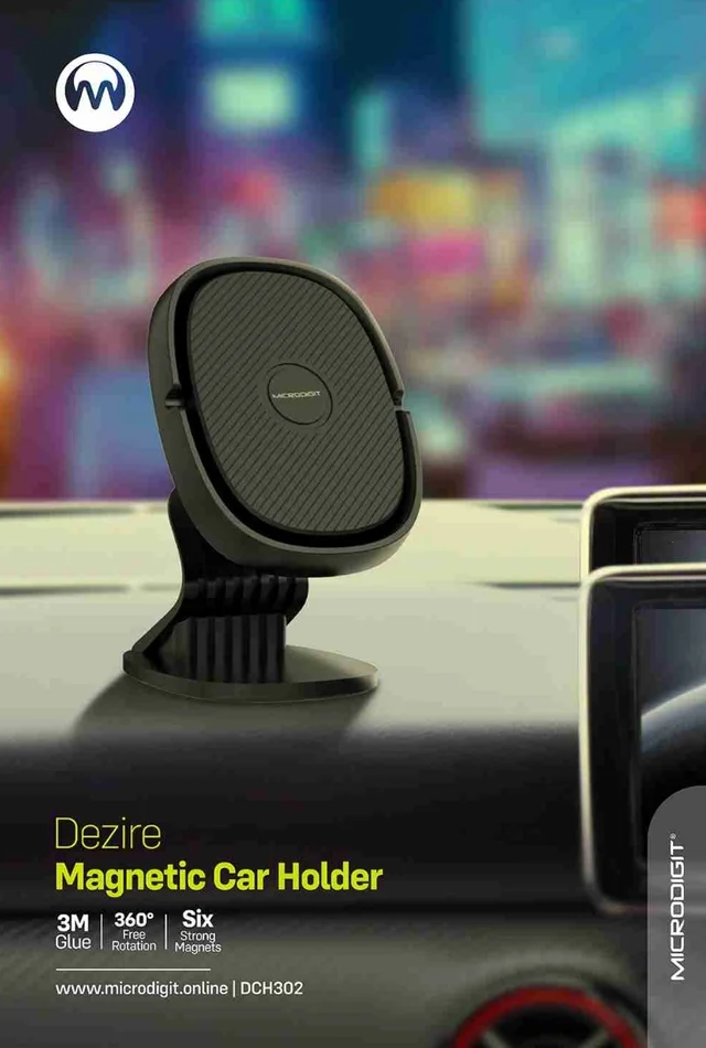 Microdigit DCH302 Magnetic Car Holder - Black