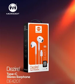 Microdigit Dezire DE420T Type-C Stereo Earphone - White