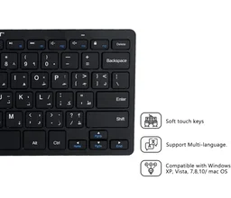 Microdigit MD319BK Mini 5.0 Bluetooth Wireless Keyboard - Black