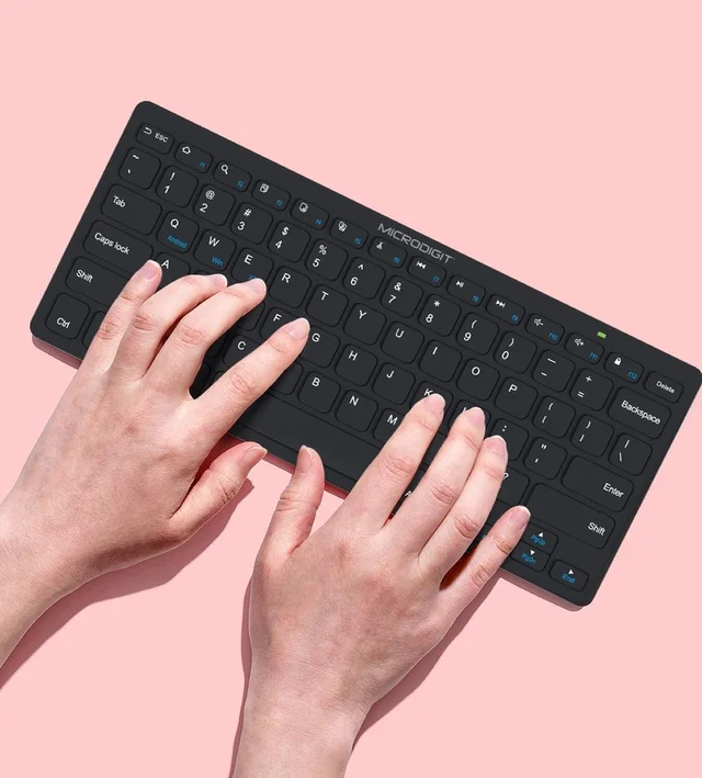 Microdigit MD319BK Mini 5.0 Bluetooth Wireless Keyboard - Black