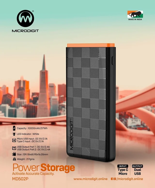 Microdigit MD502P 10000 mAh Power Bank