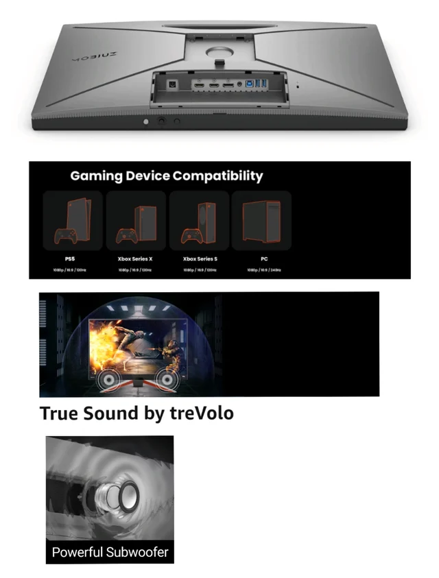 BenQ MOBIUZ EX270M 27"(68cm) HDR IPS 240Hz Gaming Monitor - Metalic Gray